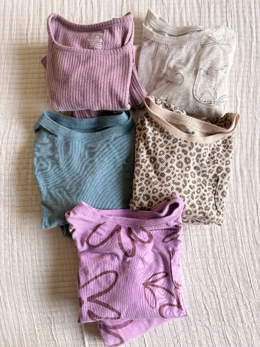 Carter's Girls 6 6X Clothing Lot 10 Pc 4 Outfit Sets Tops Pants Floral Leopard